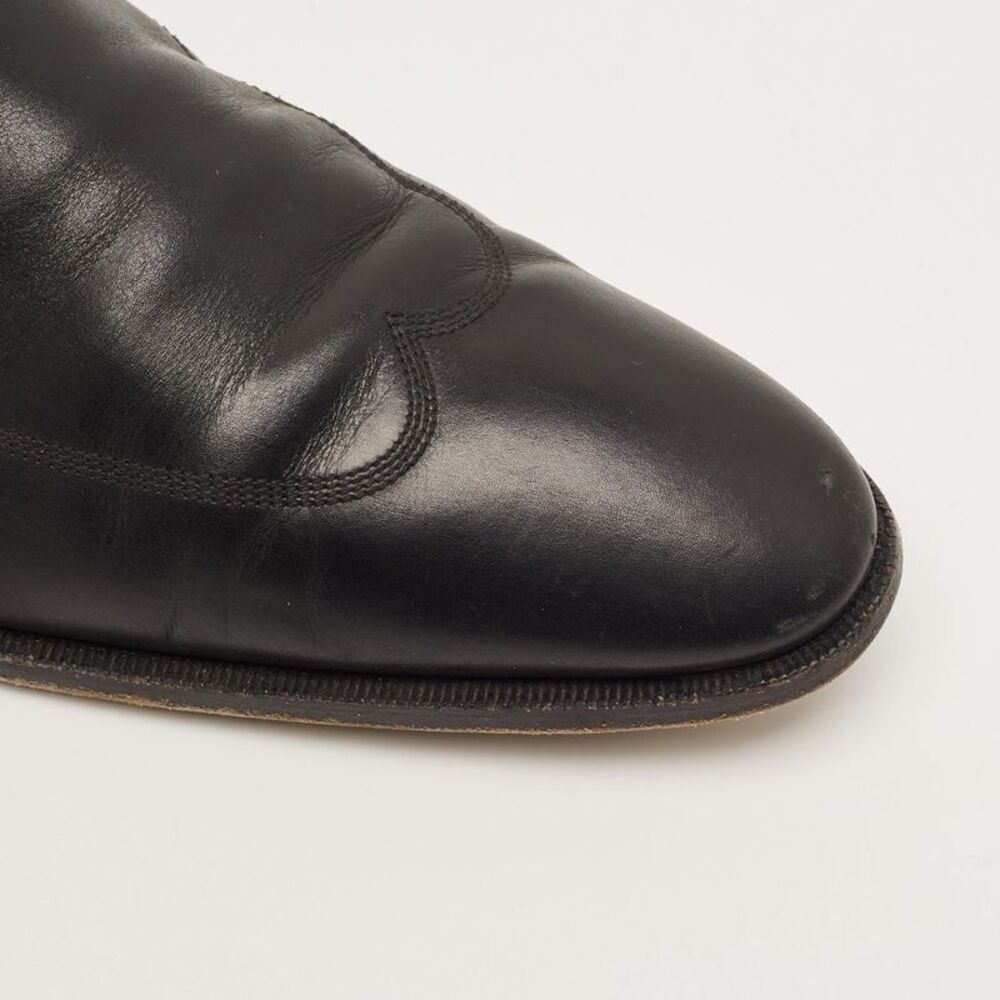 Gucci Size 45.5 Black Leather Slip On Loafers - Picture 7 of 7